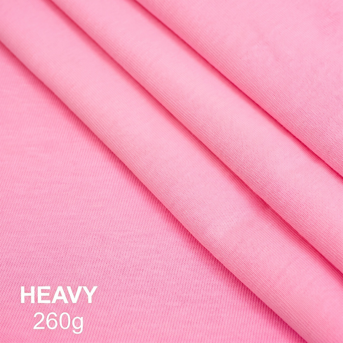 T-Shirt Jersey HEAVY 260 g/m² aus 100% Baumwolle - LIGHT PINK