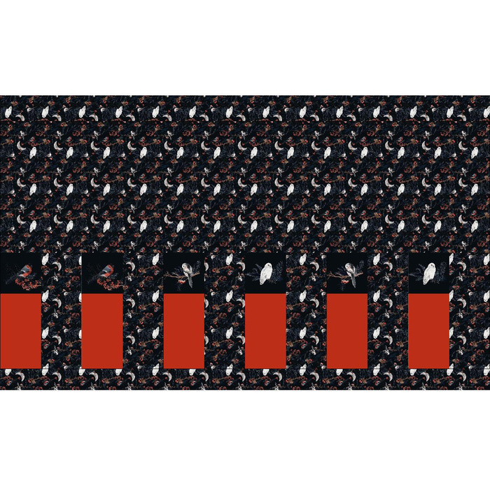 SERVIETTEN UND TISCHLÄUFER - WINTERVÖGEL M. 2 (WINTER IM PARK) - Nähset