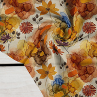 AUTUMN FLOWERS WZ. 25 - Krepp