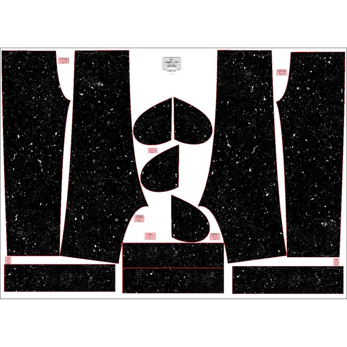 KID'S JOGGERS (ROBIN) - CONCRETE / black - sewing set