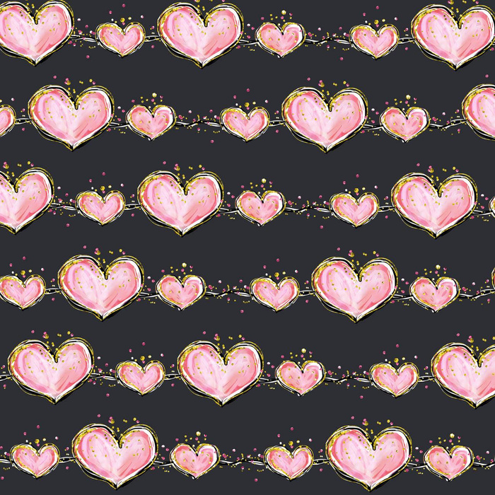 CHAIN OF HEARTS - Waterproof woven fabric