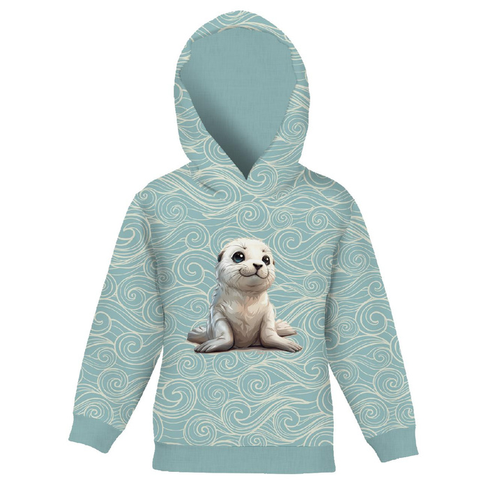 DZIECIĘCA BLUZA Z KAPTUREM (ALEX) - SWEET SEAL - zestaw do uszycia (122/128)