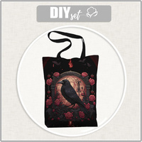 SHOPPER BAG - GOTHIC RAVEN - Waterproof woven fabric - sewing set