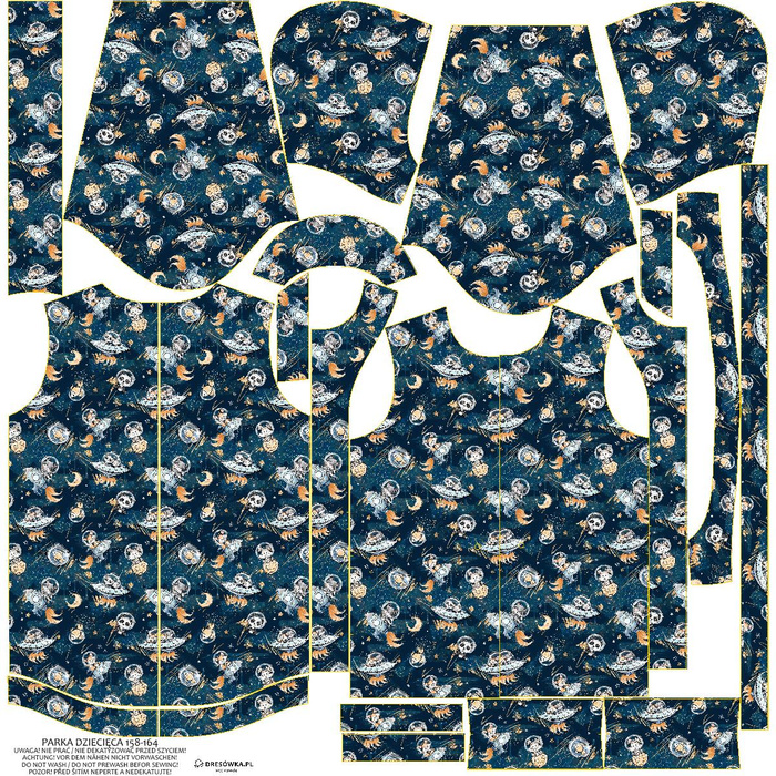 PARKA DZIECIĘCA (ARIEL) - SŁODZIAKI wz. 9 (SŁODZIAKI W KOSMOSIE) - softshell 110/116)