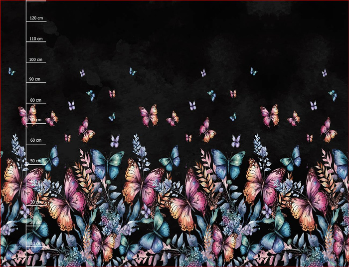 BEAUTIFUL BUTTERFLY WZ. 4 - panel pro šaty krep