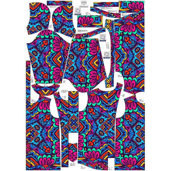 WOMEN'S PARKA (ANNA) - STAINED GLASS pat. 2 - softshell M