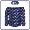Bardot neckline blouse (SOFIA) - PAINTED PEONIES / navy - sewing set XXL