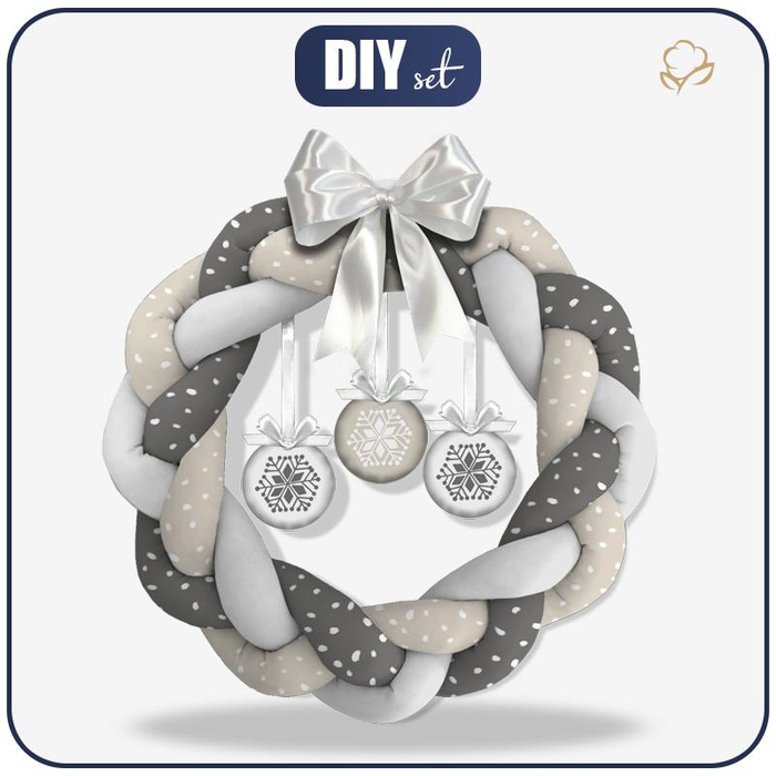 SLAVNOSTNÍ VĚNEC - BÍLÉ STOPY (KOUZELNÝ VÁNOČNÍ LES) - Sada šití