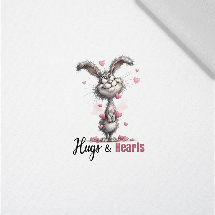 CUTE BUNNY - panel (60cm x 50cm) tkanina bawełniana