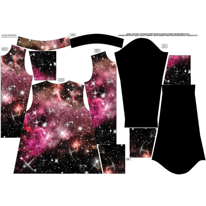 "MAX" CHILDREN'S TRAINING JACKET - WATERCOLOR GALAXY PAT. 9 - Functional fabric (158-164)