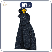 KURTKA DZIECIĘCA TEDDY (ZOE) - KONSTELACJE wz. 2 (GALAKTYCZNE ZWIERZĘTA) / navy - zestaw do uszycia (110/116)
