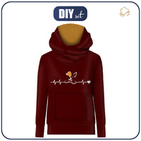 Unisex mikina s kapucí (HYDRA) - PUPPY PULSE - Sada šití XXL
