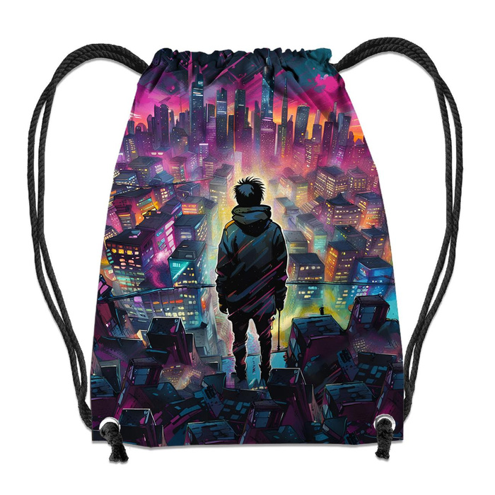 GYM BAG - NEON GALAXY pat.6 - big