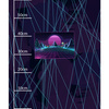 NEON GALAXY WZ.12 - panel (60cm x 50cm) Wasserabweisende Webware