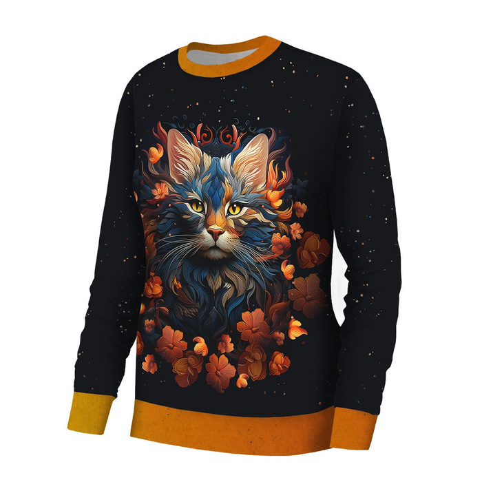 BLUZA DAMSKA (HANA) BASIC - Animals mandala wz.3 - dzianina pętelkowa ITY - S