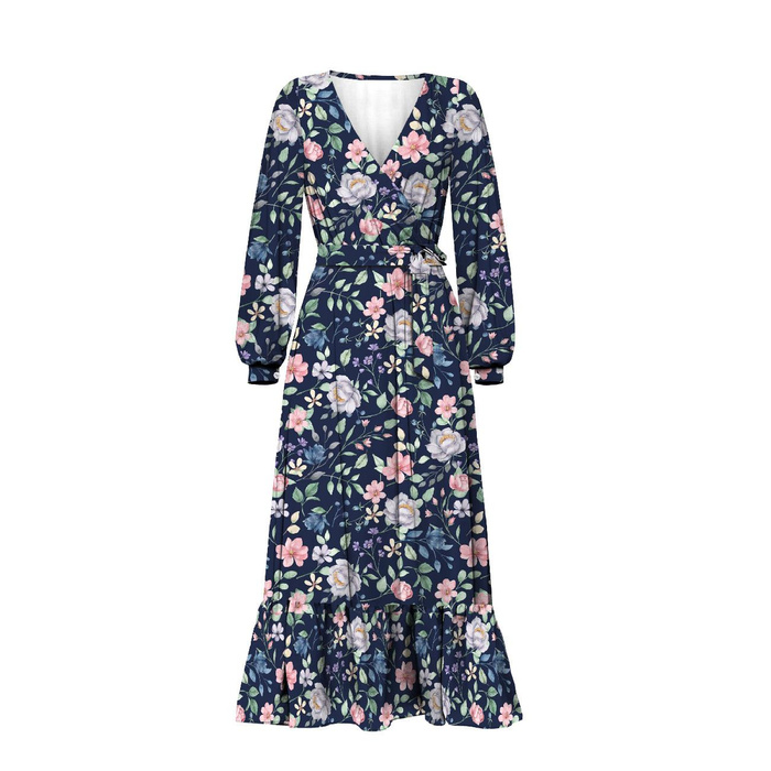 WRAP FLOUNCED DRESS (ABELLA) - SUMMER FOLK pat. 5 - sewing set XL