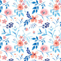 PAINTED PEONIES / white - Woven Fabric for tablecloths