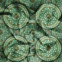Stained Garden wz. 11 - Muślin bawełniany