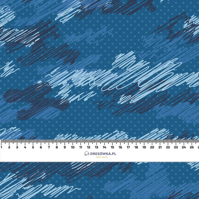 CAMOUFLAGE - Kritzelei / classic blue - Nylonstoff PUMI