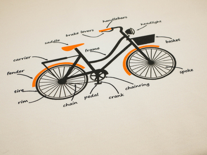 BIKE / beige - panel, looped knit 