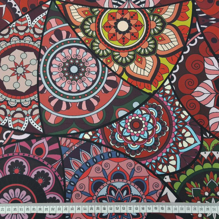 GLASMALEREI / rot - Wasserabweisende Webware