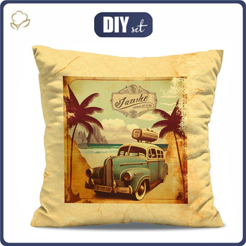 PODUSZKA 45X45 - TRAVEL TIME WZ. 10 - zestaw do uszycia