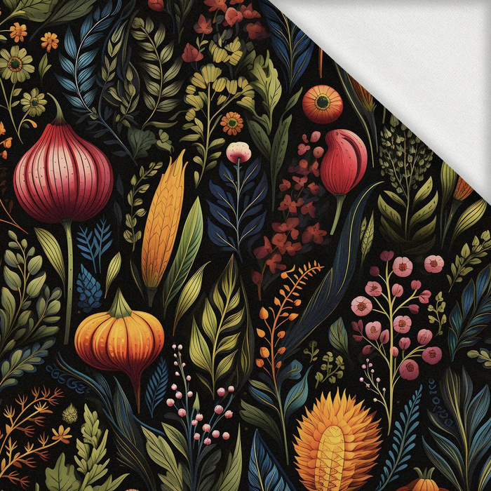 AUTUMN FLOWERS WZ.15 - leichte Maschenware angeraut