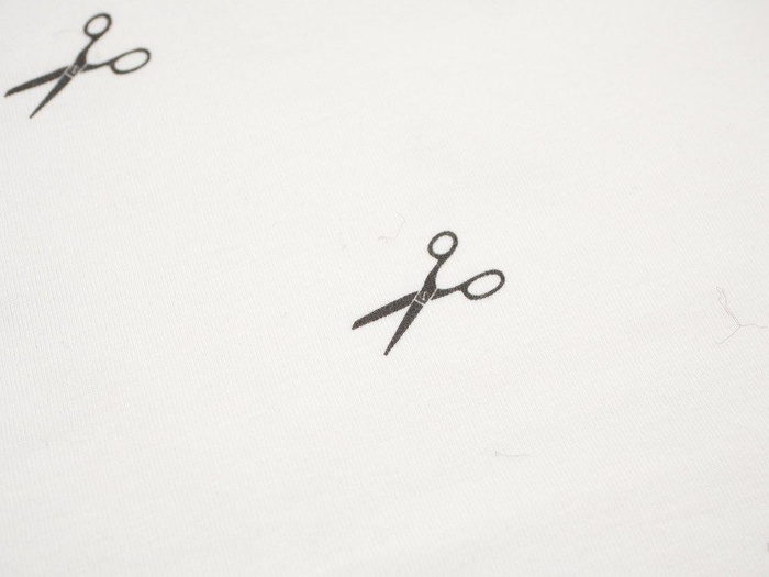 50cm SCISSORS (MINIMAL) / B-00 white - single jersey TE210