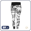 LEGGINSY SPORTOWE - KOMIKS (czarno - biały) - L