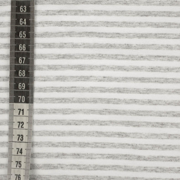 Viscose jersey - STRIPES MELANGE / WHITE 0,5cm x 0,5cm