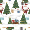 SANTAS WITH A BAGS OF PRESENTS (IN THE SANTA CLAUS FOREST) - light brushed knitwear