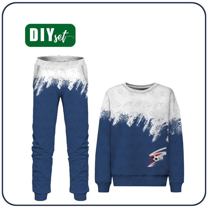 Children's tracksuit (MILAN) - FOOTBALL pat. 1 - sewing set (134/140)
