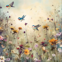 MAGIC MEADOW WZ. 11 - PANEL (60cm x 50cm) Panama 220g