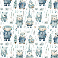 WATERCOLOR WINTER M. 4 - Wasserabweisende Webware