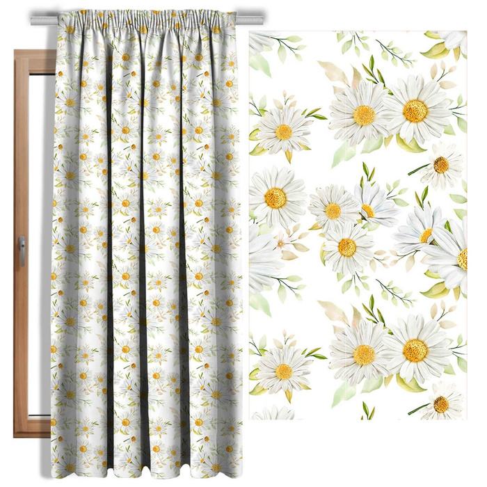 PASTEL DAISIES PAT. 1 - single jersey with elastane 