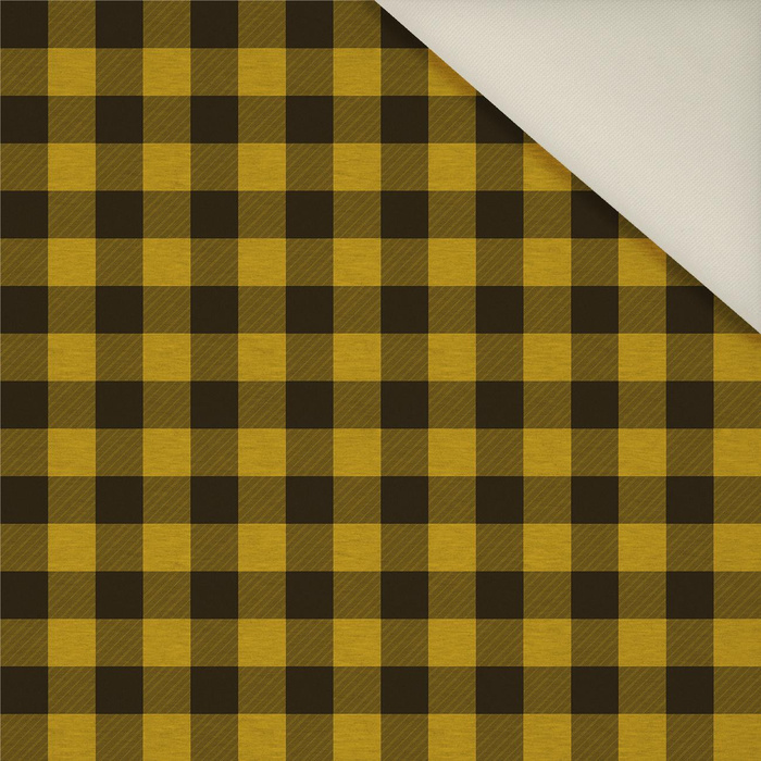 CHECK VICHY - MELANGE MUSTARD- Upholstery velour 