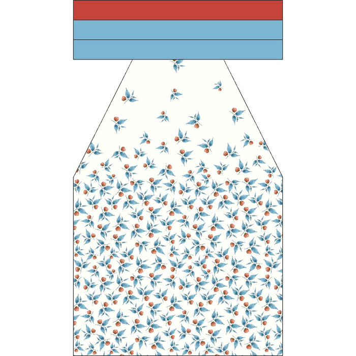 Schürze - BLAUE BLÄTTER m. 2