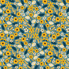 BLÜMCHEN M. 2 / blau - Baumwoll Webware