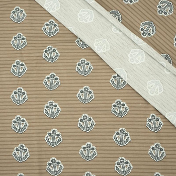 ANCHORS / pirates - light brown - single jersey TE210