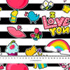 BUNTE STICKER MS. 4 - schnelltrocknende Webware