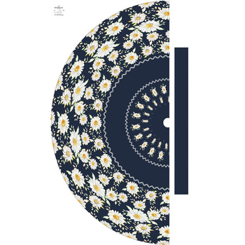 DAISIES PAT. 2 / dark blue - skirt panel "MAXI"