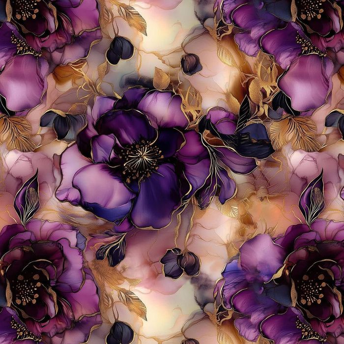 FLOWERS wz.61 - brushed knitwear with elastane ITY