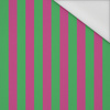 PINK-GREEN STRIPES - tkanina wodoodporna