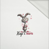 CUTE BUNNY - panel (60cm x 50cm) looped knit