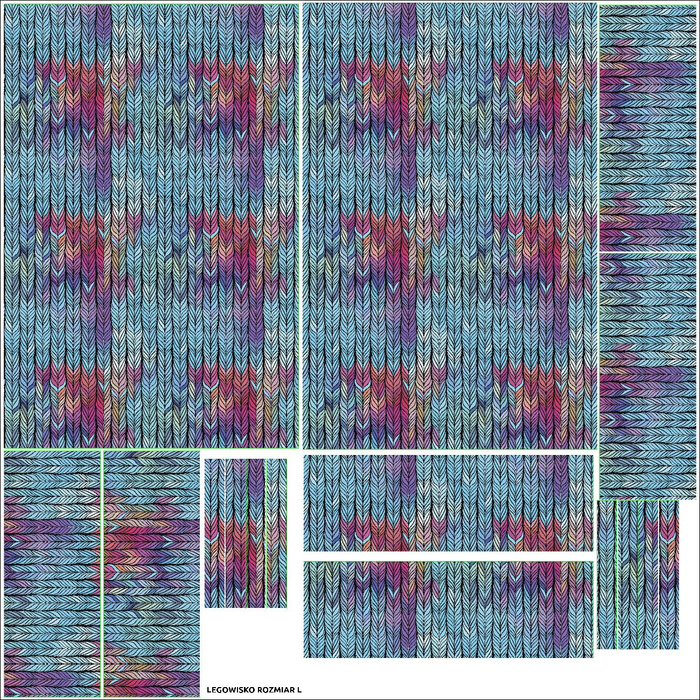 TIERBETT - ZOPF / regenbogen - Nähset - L