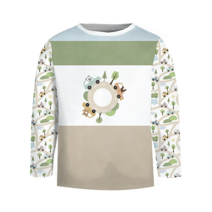 LONGSLEEVE - BUNTE AUTOS / Kreisel (STADTBÄREN) - Single Jersey (110/116)