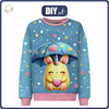 CHILDREN'S (NOE) SWEATSHIRT - VALENTINE'S DAY / MONSTER 2 - sewing set (122/128)