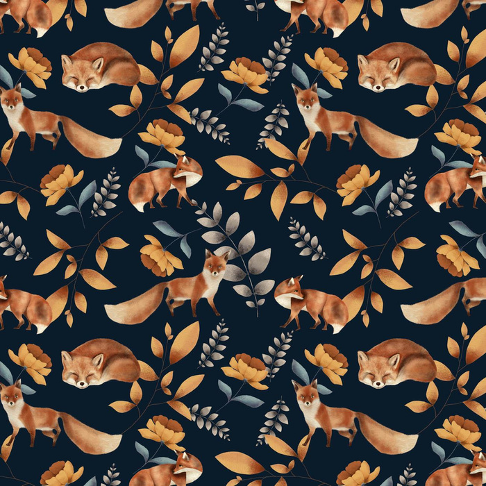 FOX TIME (INTO THE WOODS)- single jersey z elastanem ITY