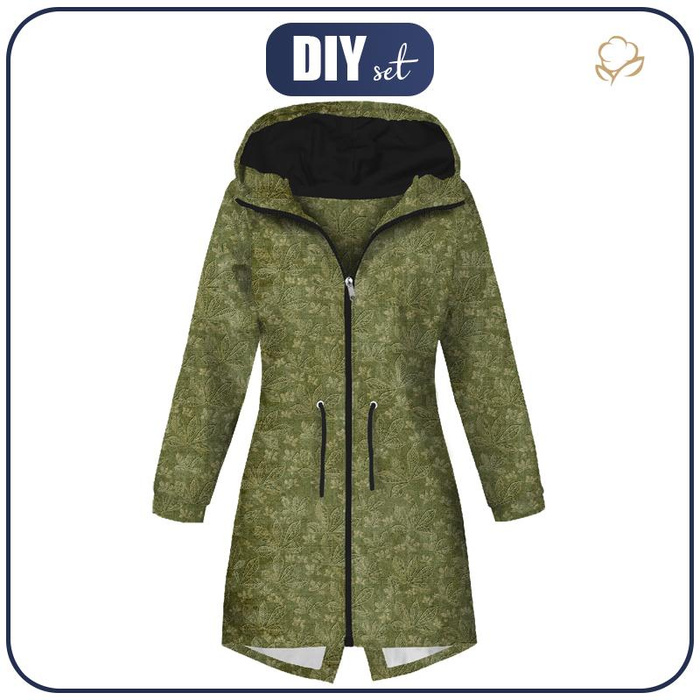 DAMENPARKA (ANNA) - KASTANIENBLÄTTER Ms. 2 / grün (HERBSTFARBEN) - Softshell XL
