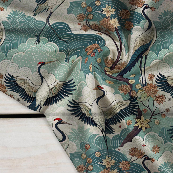 50cm Japanese Garden wz.2 (birds) - Crepe